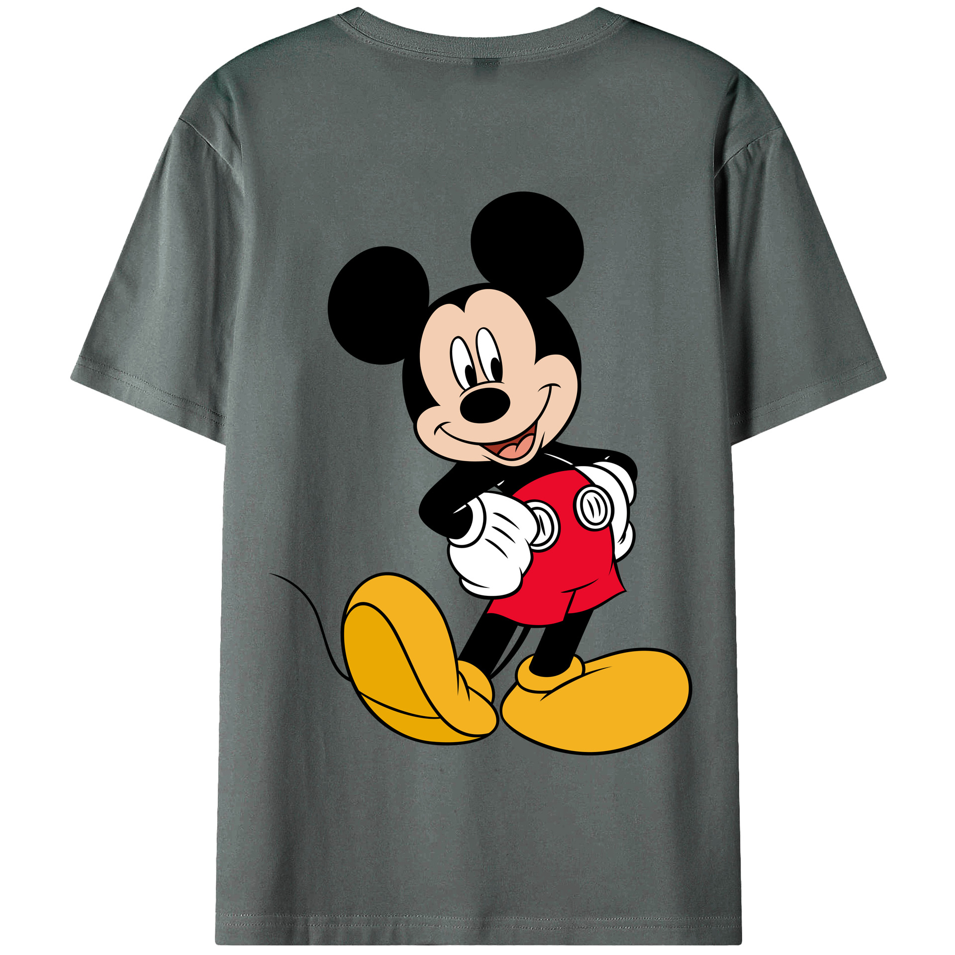 （画像用） ミッキーマウス Mickey Mouse 綿100％半袖Tシャツ（背面プリント）